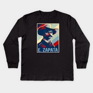 Poster Mexican Revolution Hero 2 Kids Long Sleeve T-Shirt